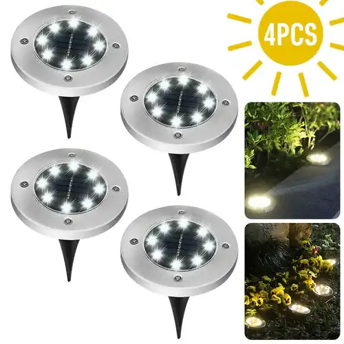 389536039171133440-3.jpg 4/8 LEDs Solar Powered Buried Light Outdoor Pathway Garden Decking