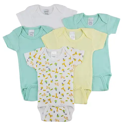 5_Onezies_WYAAGiraffe.jpg Bambini Short Sleeve One Piece 5 Pack