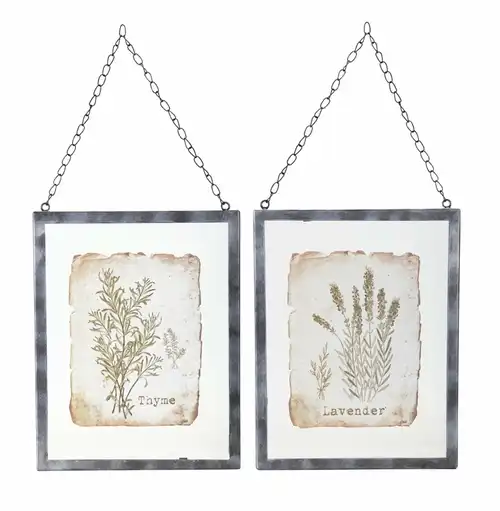 78113.jpg Lavender/Thyme Frame (Set of 2) 9.5" x 12.5" Glass/Metal