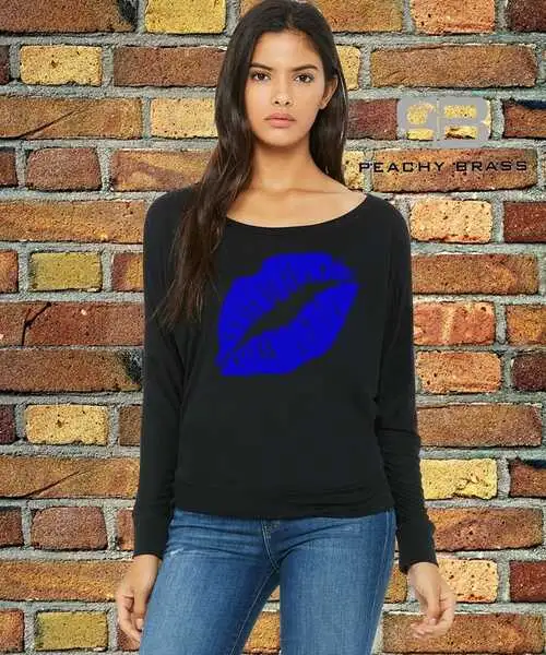 data-140.jpg Women Off The Shoulder Lips Shirt