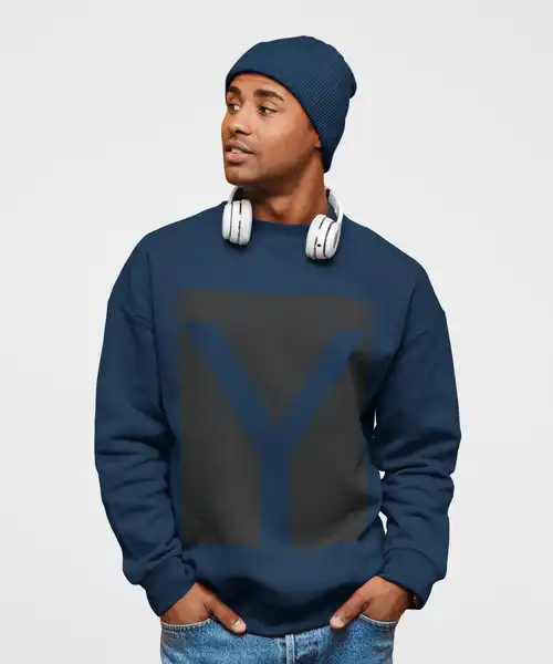 data-201.jpg Mens Y Logo Crewneck Sweatshirt