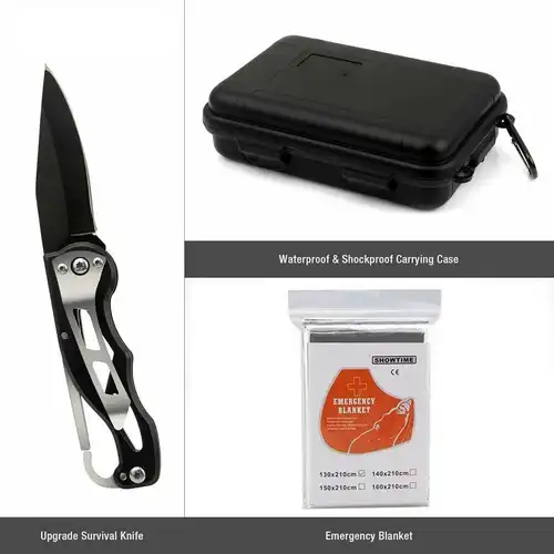 14 in 1 Outdoor Emergency Survival And Safety Gear Kit Camping - Image 4