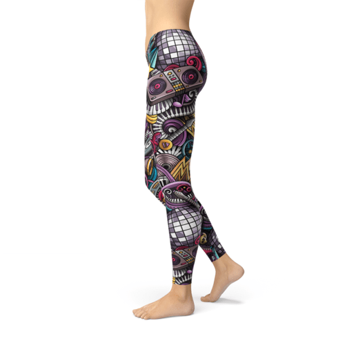 womens grunge rock n roll leggings