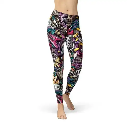 womens grunge rock n roll leggings womens grunge rock n roll leggings